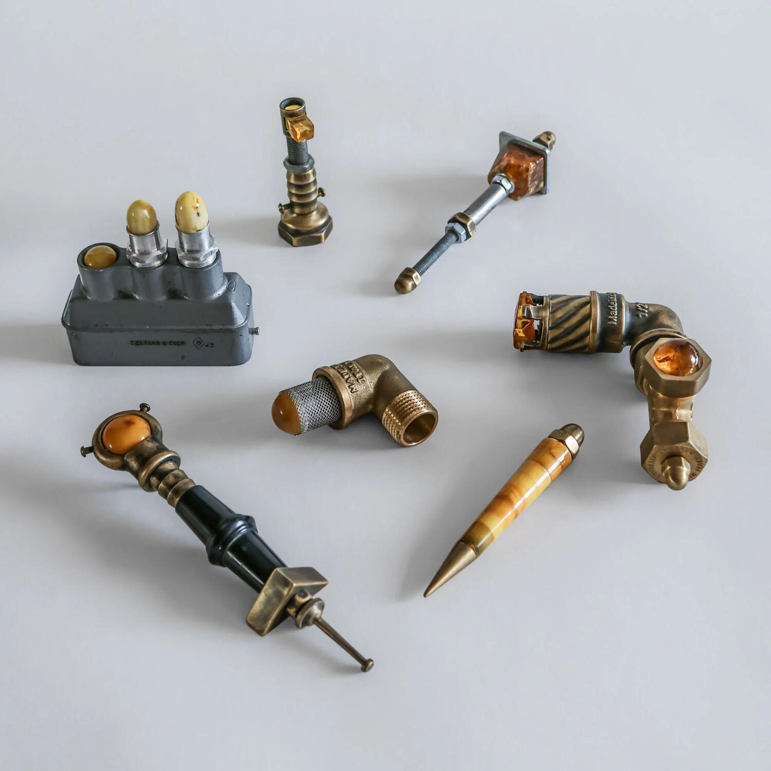 Conceptual Amber Jewelry Objects Collection
