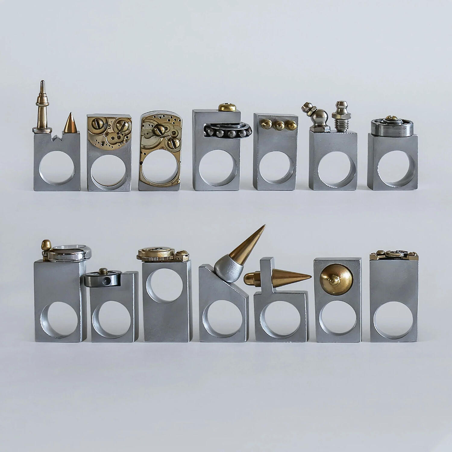 Conceptual Jewelry Steampunk Rings (1 hole), 2017